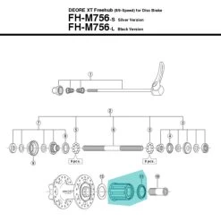 Corps Roue Libre Shimano - Y3BD98010