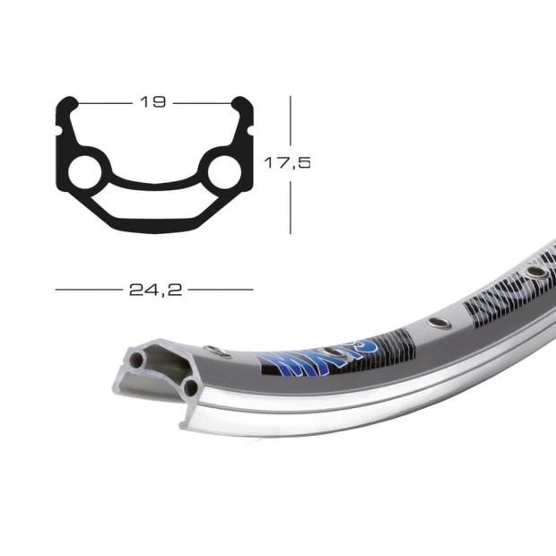 Jante Exal MX 19 28" 32 Trous 3 Jante Exal MX 19 28" 32 Trous